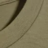 Draped Fitted T-Shirt – Dusty Khaki Green Draped Fitted T-Shirt – Dusty Khaki Green
