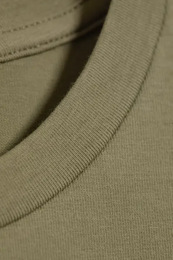 Draped Fitted T-Shirt – Dusty Khaki Green Draped Fitted T-Shirt – Dusty Khaki Green