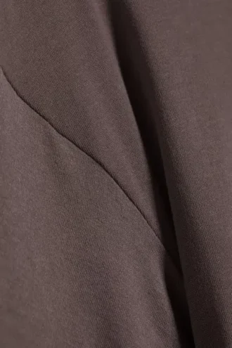 Draped Fitted T-Shirt – Dusty Plum
