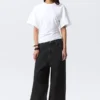 Draped Fitted T-Shirt – White