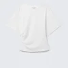 Draped Fitted T-Shirt – White