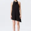 Draped Halter Cowl Neck Midi Dress – Black Draped Halter Cowl Neck Midi Dress – Black