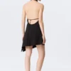 Draped Halter Cowl Neck Midi Dress – Black Draped Halter Cowl Neck Midi Dress – Black