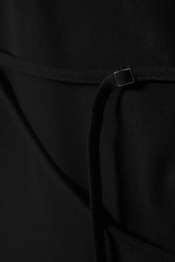 Draped Halter Cowl Neck Midi Dress – Black Draped Halter Cowl Neck Midi Dress – Black