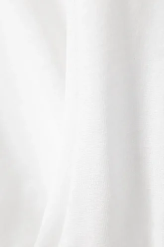 Draped Halter Jersey Top – White