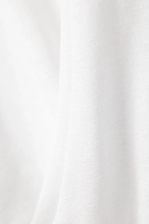 Draped Halter Jersey Top – White Draped Halter Jersey Top – White