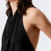 Draped Halter Top – Black Draped Halter Top – Black