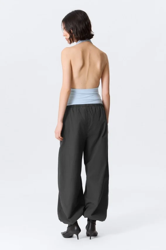 Draped Halter Top – Light Blue Draped Halter Top – Light Blue