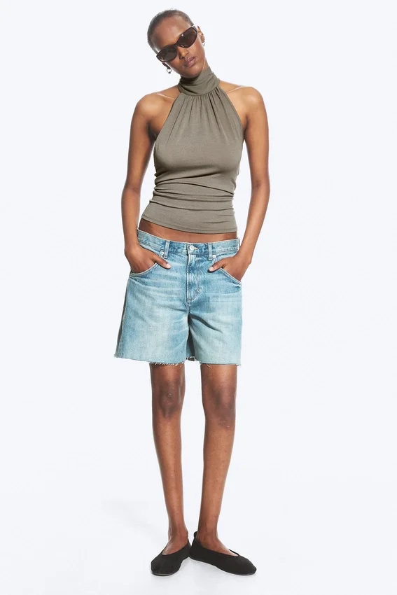 Draped Halterneck Top – Dusty Mole Draped Halterneck Top – Dusty Mole