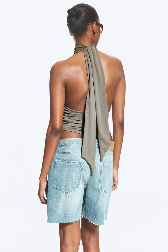 Draped Halterneck Top – Dusty Mole Draped Halterneck Top – Dusty Mole