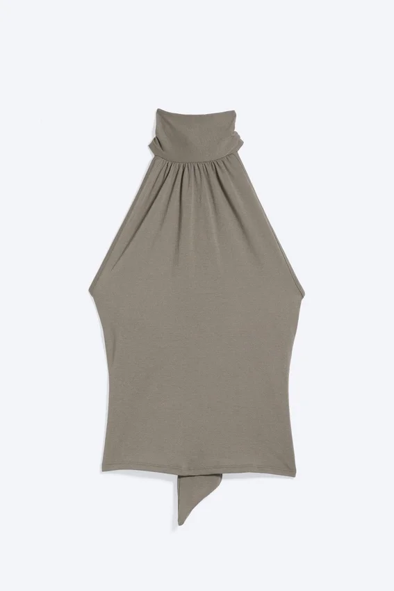 Draped Halterneck Top – Dusty Mole Draped Halterneck Top – Dusty Mole