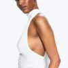Draped Halterneck Top – White Draped Halterneck Top – White