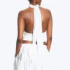 Draped Halterneck Top – White Draped Halterneck Top – White