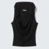 Draped Hooded Sleeveless Lyocell Top – Black Draped Hooded Sleeveless Lyocell Top – Black