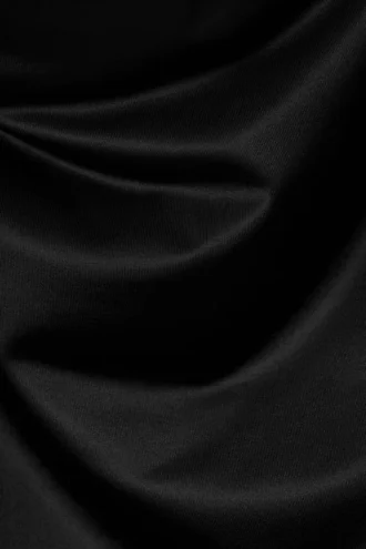 Draped Jersey One-Sleeved Dress – Black