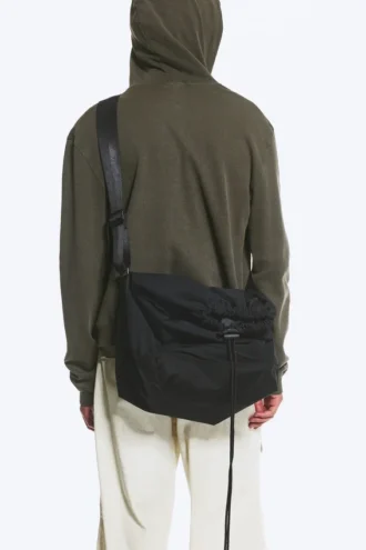 Drawstring Crossbody Bag – Black