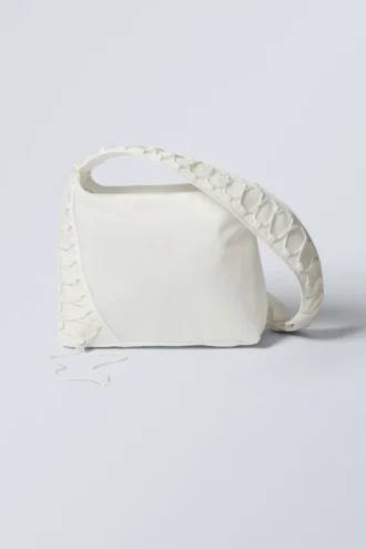 Drawstring Shoulder Bag – White