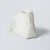 Drawstring Shoulder Bag – White Drawstring Shoulder Bag – White