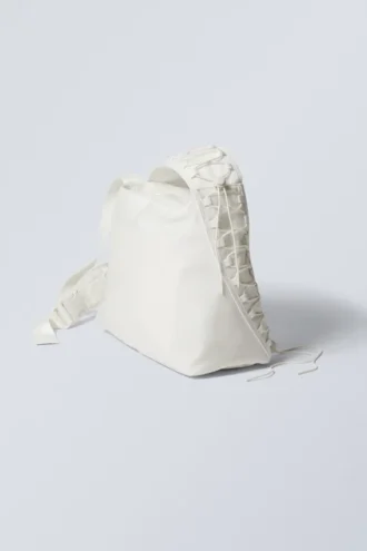 Drawstring Shoulder Bag – White