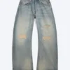 Drift Low Rise Loose Barrel Jeans – Mid Blue – Medium Blue Drift Low Rise Loose Barrel Jeans – Mid Blue – Medium Blue