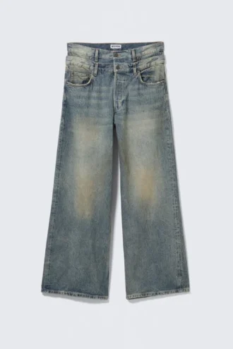 Dual Waistband Wide Leg Jeans – Arizona Blue – Medium Blue