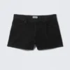 Duchess Low Rise Distressed Mini Denim Shorts – Black Rinse – Black Duchess Low Rise Distressed Mini Denim Shorts – Black Rinse – Black