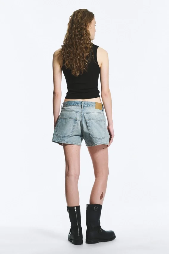 Duchess Low Rise Distressed Mini Denim Shorts – Port Blue – Light Blue Duchess Low Rise Distressed Mini Denim Shorts – Port Blue – Light Blue