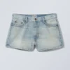 Duchess Low Rise Distressed Mini Denim Shorts – Port Blue – Light Blue Duchess Low Rise Distressed Mini Denim Shorts – Port Blue – Light Blue