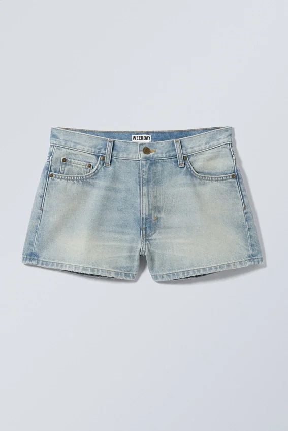 Duchess Low Rise Distressed Mini Denim Shorts – Port Blue – Light Blue Duchess Low Rise Distressed Mini Denim Shorts – Port Blue – Light Blue