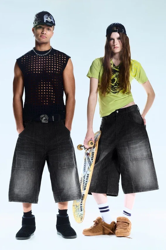 Dunno Unisex Loose Fit Carpenter Jorts – Black Web – Black | Cheap Monday Gb Dunno Unisex Loose Fit Carpenter Jorts – Black Web – Black | Cheap Monday Gb