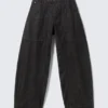 Dunno Unisex Low Rise Loose Barrel Jeans – Black Rinse – Black | Cheap Monday Gb Dunno Unisex Low Rise Loose Barrel Jeans – Black Rinse – Black | Cheap Monday Gb