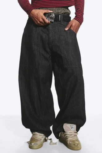 Dunno Unisex Low Rise Loose Barrel Jeans – Black Rinse – Black | Cheap Monday Gb Dunno Unisex Low Rise Loose Barrel Jeans – Black Rinse – Black | Cheap Monday Gb