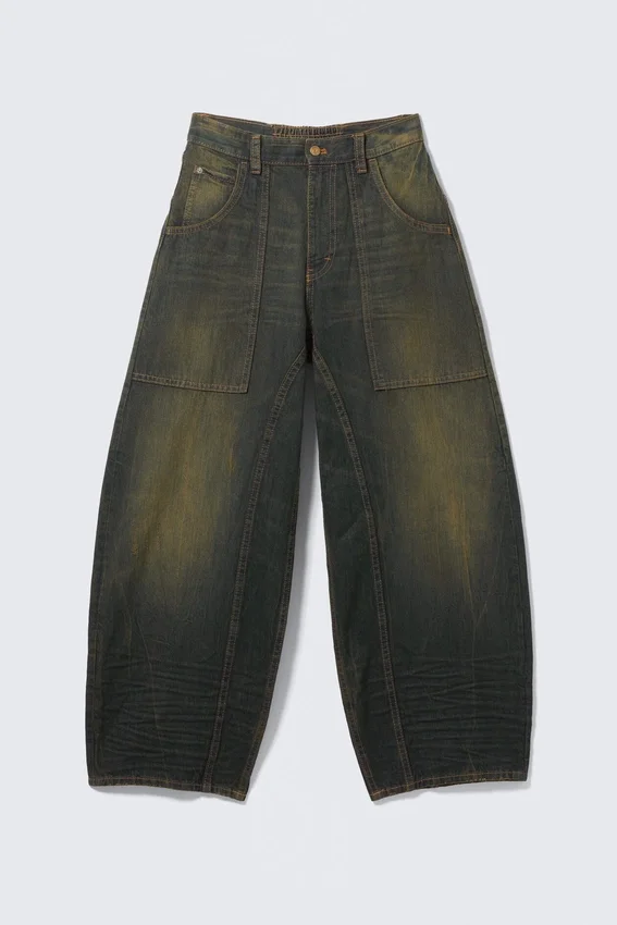 Dunno Unisex Low Rise Loose Barrel Jeans – Washed Sulfur – Dark Khaki | Cheap Monday Gb Dunno Unisex Low Rise Loose Barrel Jeans – Washed Sulfur – Dark Khaki | Cheap Monday Gb
