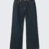 Dynasty Low Rise Loose Wide Jeans – Blue Rinse – Dark Blue Dynasty Low Rise Loose Wide Jeans – Blue Rinse – Dark Blue