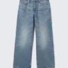 Dynasty Low Rise Loose Wide Jeans – Blue Stream – Medium Blue Dynasty Low Rise Loose Wide Jeans – Blue Stream – Medium Blue