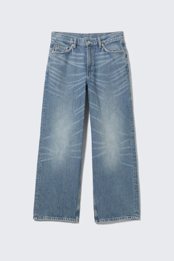 Dynasty Low Rise Loose Wide Jeans – Blue Stream – Medium Blue Dynasty Low Rise Loose Wide Jeans – Blue Stream – Medium Blue