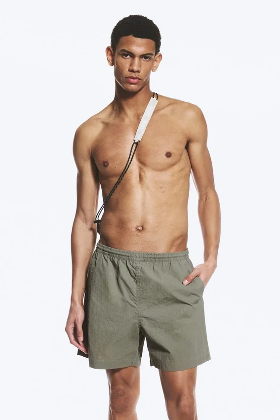 Ed Bleached Swim Shorts – Light Dusty Khaki Green Ed Bleached Swim Shorts – Light Dusty Khaki Green