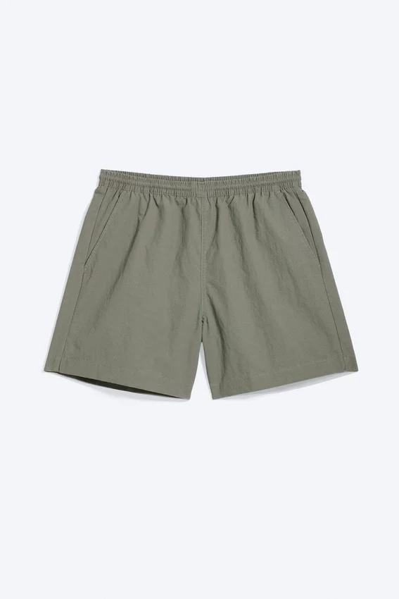 Ed Bleached Swim Shorts – Light Dusty Khaki Green Ed Bleached Swim Shorts – Light Dusty Khaki Green