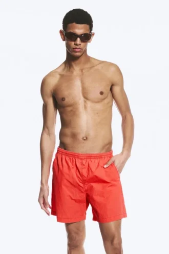 Ed Bleached Swim Shorts – Red