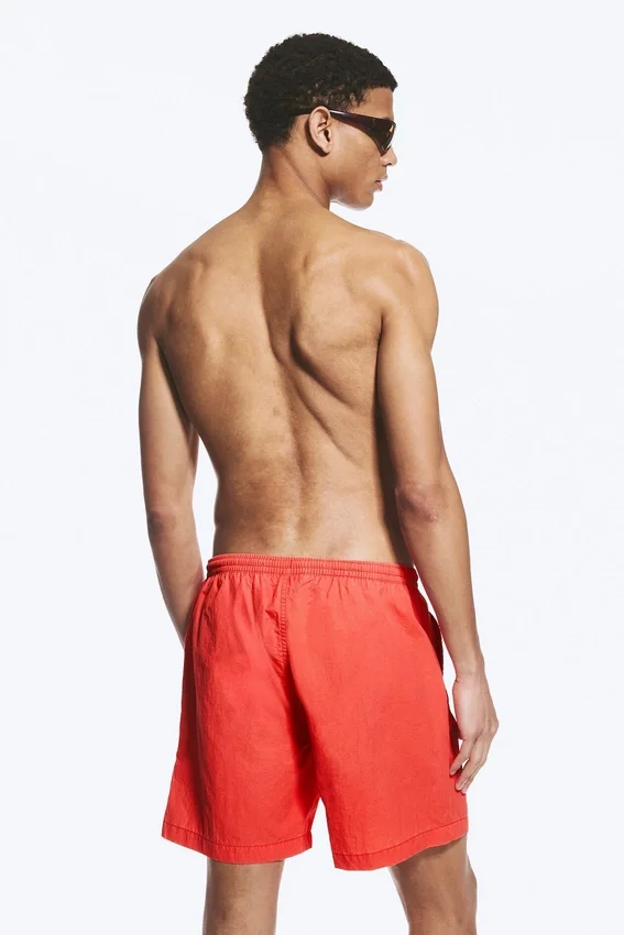 Ed Bleached Swim Shorts – Red Ed Bleached Swim Shorts – Red