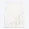 Embroidered Knee Length Cotton Skirt – White Embroidered Knee Length Cotton Skirt – White