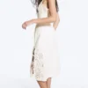 Embroidered Midi Dress – White Embroidered Midi Dress – White