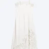 Embroidered Midi Dress – White Embroidered Midi Dress – White