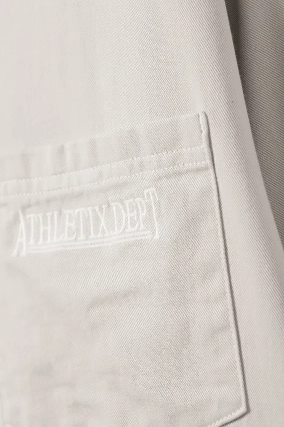 Embroidered Oversized Cotton Shirt – Beige Embroidered Oversized Cotton Shirt – Beige