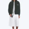 Embroidered Oversized Cotton Shirt – Dark Green Embroidered Oversized Cotton Shirt – Dark Green