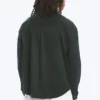 Embroidered Oversized Cotton Shirt – Dark Green Embroidered Oversized Cotton Shirt – Dark Green