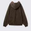 Embroidered Oversized Heavy Hoodie – Dark Brown Embroidered Oversized Heavy Hoodie – Dark Brown