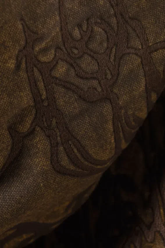Embroidered Oversized Heavy Hoodie – Dark Brown Embroidered Oversized Heavy Hoodie – Dark Brown