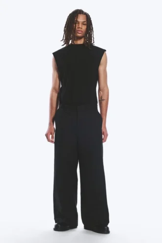 Emil Loose Fit Chino Trousers – Black