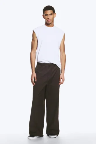 Emil Loose Fit Chino Trousers – Dark Brown